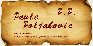Pavle Poljaković vizit kartica